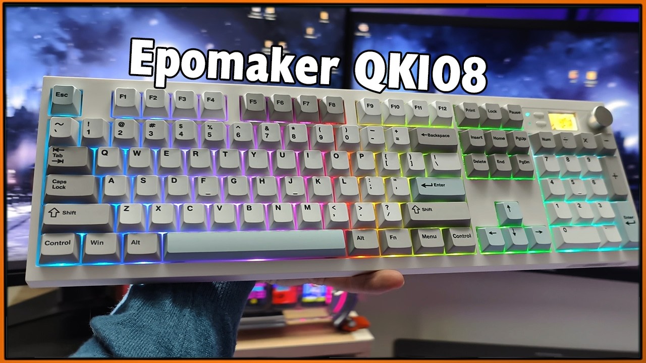 Есть все - роллер, экранчик и много клавиш - полноразмерная Epomaker QK108 #Epomaker #Клавиатура