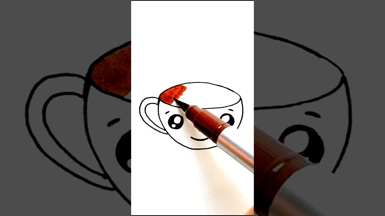 🩰☕ Cup Ballerina Drawing for Kids 🎨 | Easy & Cute Drawing Idea | Fun Art for Beginners ✨