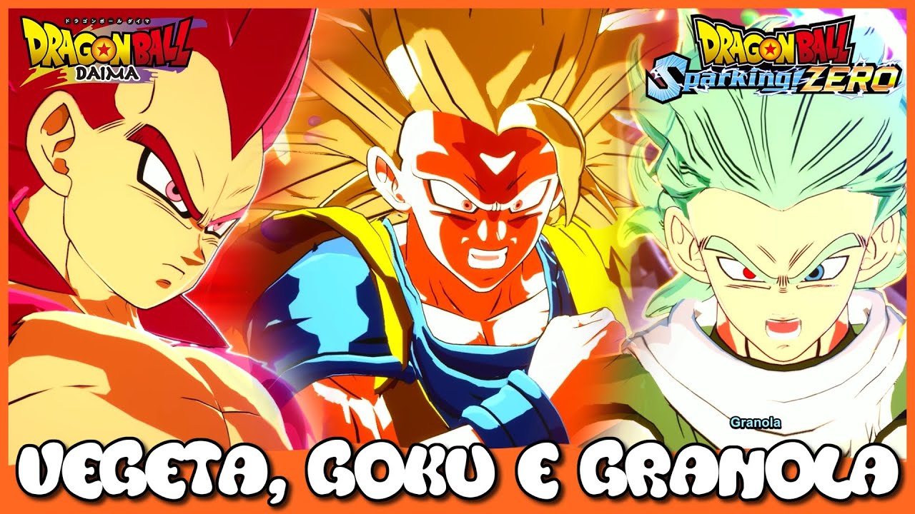 GOKU DAIMA SSJ3 com MOVESET INÉDITO! + GRANOLA e VEGETA DAIMA SSJ4 no Sparking Zero!