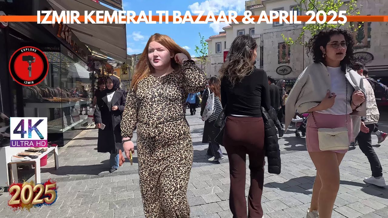 Izmir T&uuml;rkiye 2025: Kemeralti Bazaar City Center 4K Walking Tour