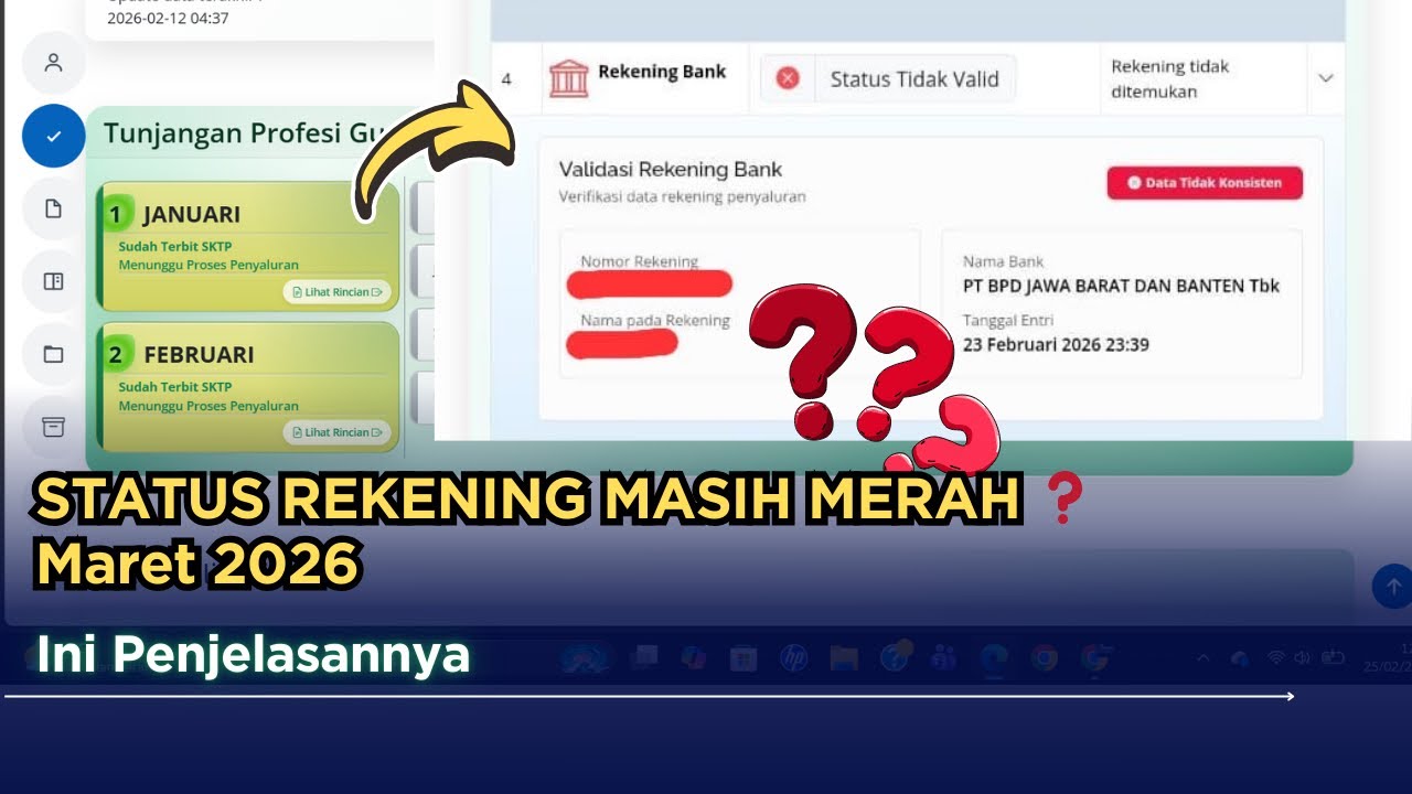 Status Rekening Masih Merah di Info GTK (Maret 2026)❓| Ini Penjelasannya