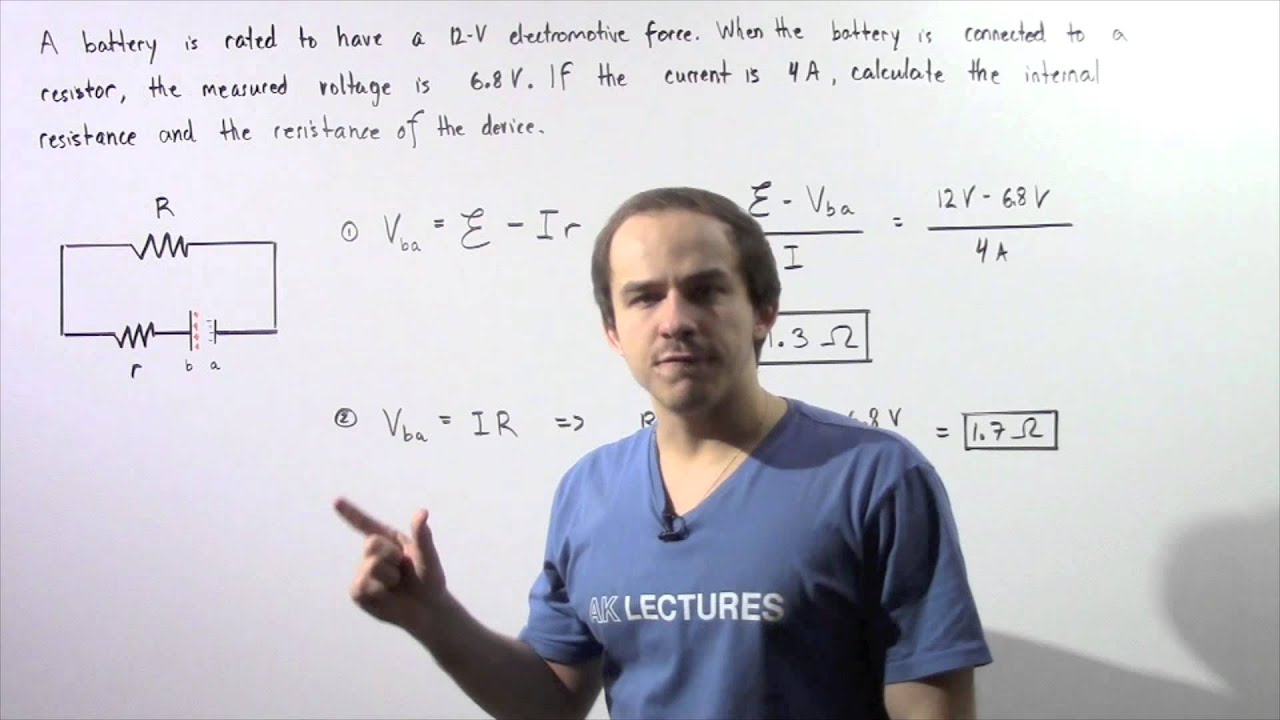 Electromotive Force and Terminal Voltage Example