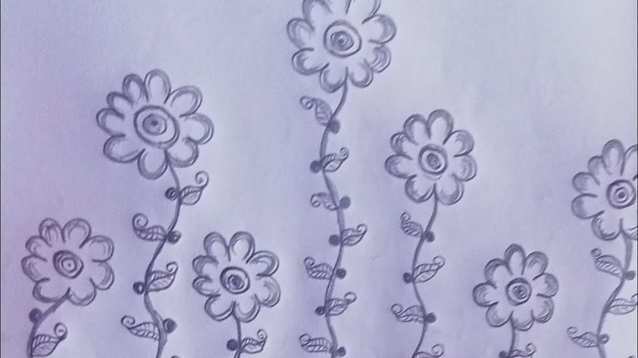 @Doctor'sDiaries2021 Pencil Flower Design Drawing....✏️🌼