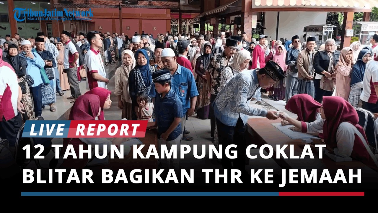 Selama 12 Tahun, Kampung Coklat Blitar Bagikan THR kepada Ribuan Jemaah Pengajian