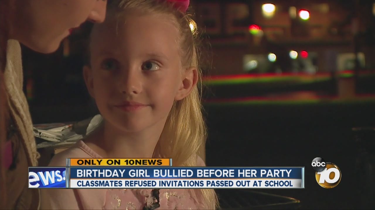 Birthday girl bullied before party