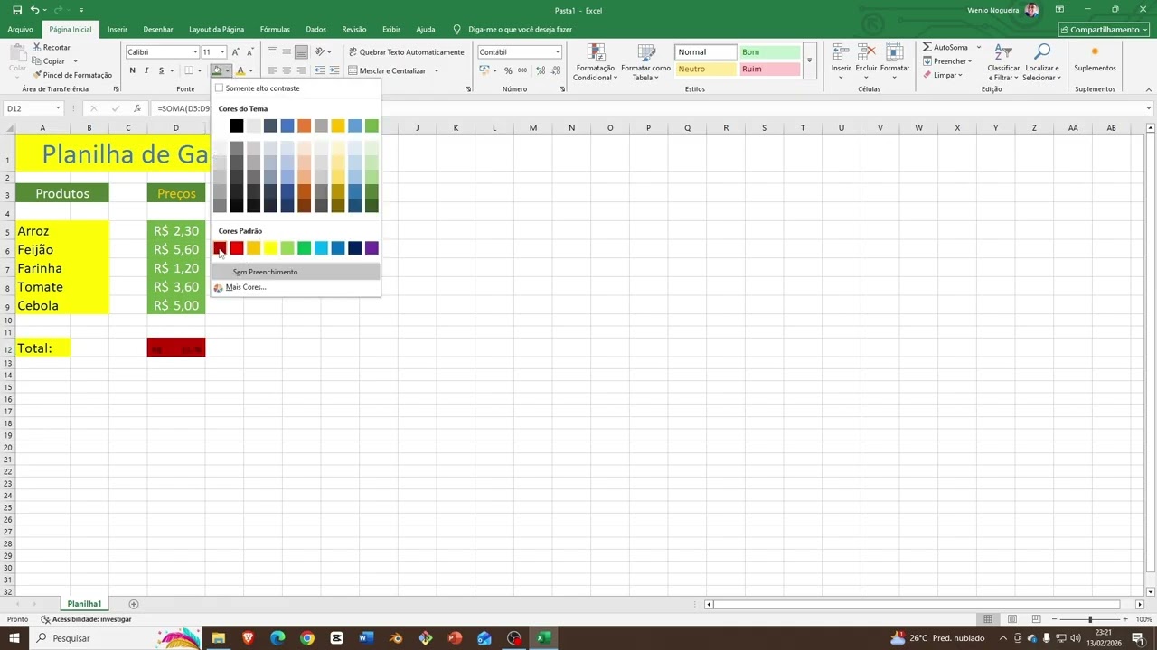 Vídeo – Excel