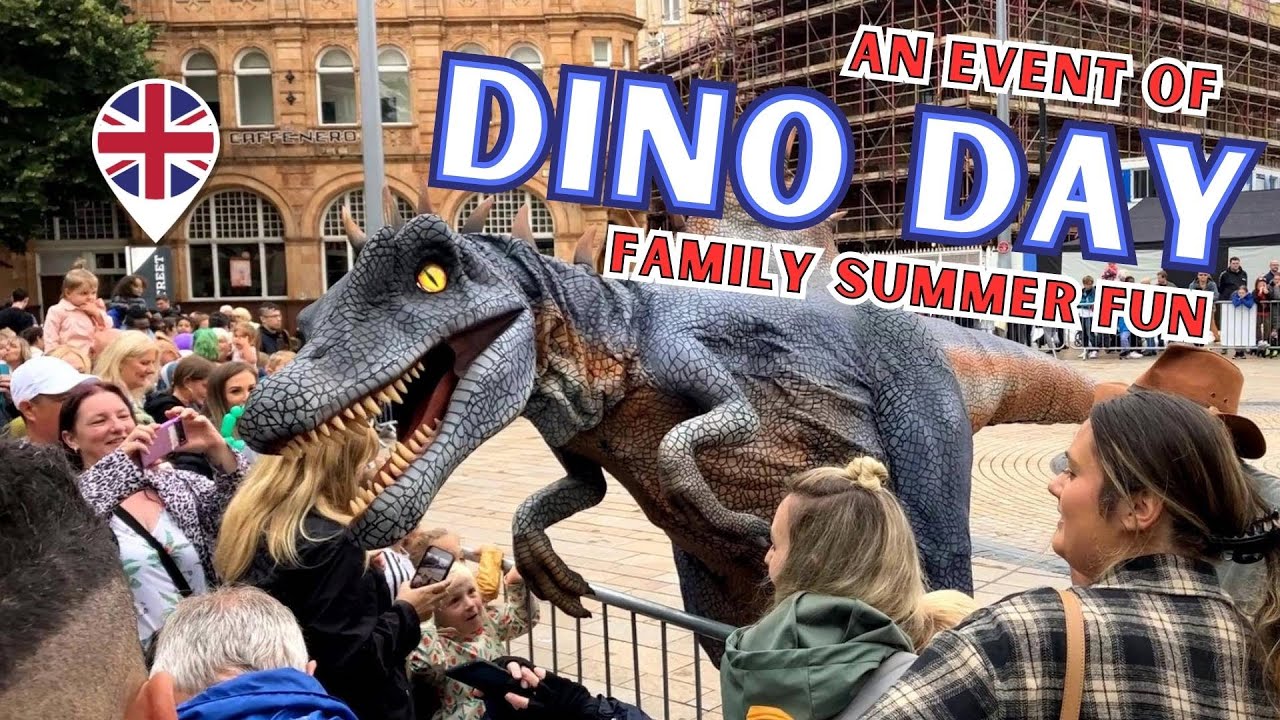 【Hull Dino Day】 Dinosaurs｜City Centre｜Queen Victoria Square｜T-Rex｜Festival｜Walk Around｜HullBID
