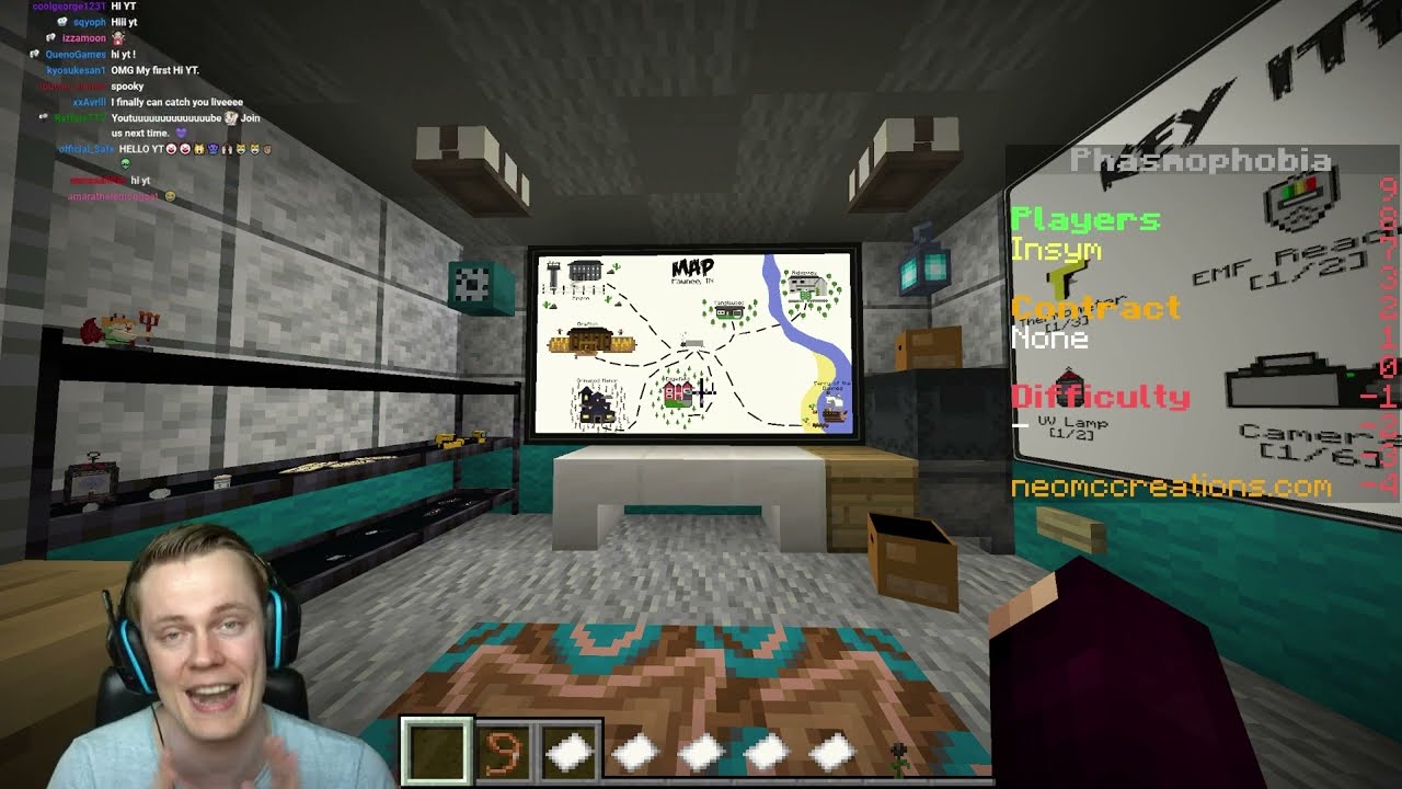Insym Plays Minecraft Phasmophobia - Livestream from 24/7/2022