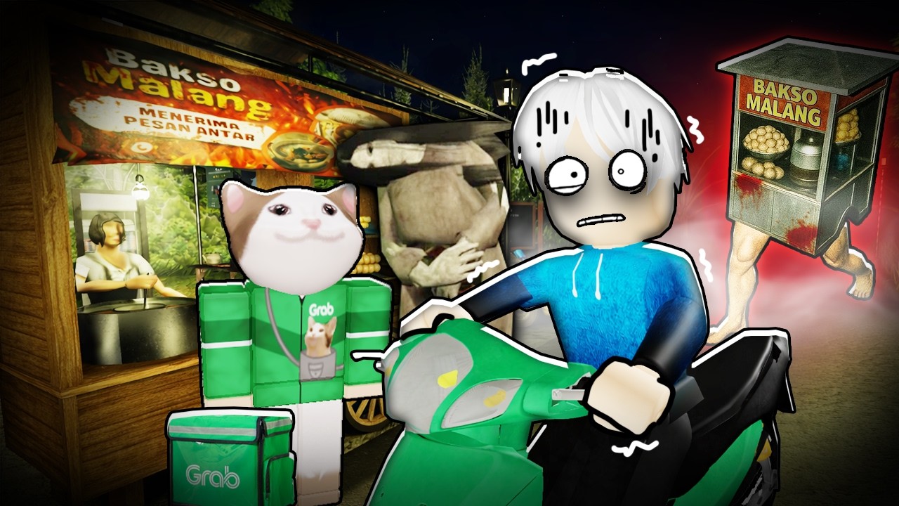 ขับรถส่งอาหาร (ลืมว่าผีไม่กินข้าว)😨😭 Roblox Bakso Malang Anomalies
