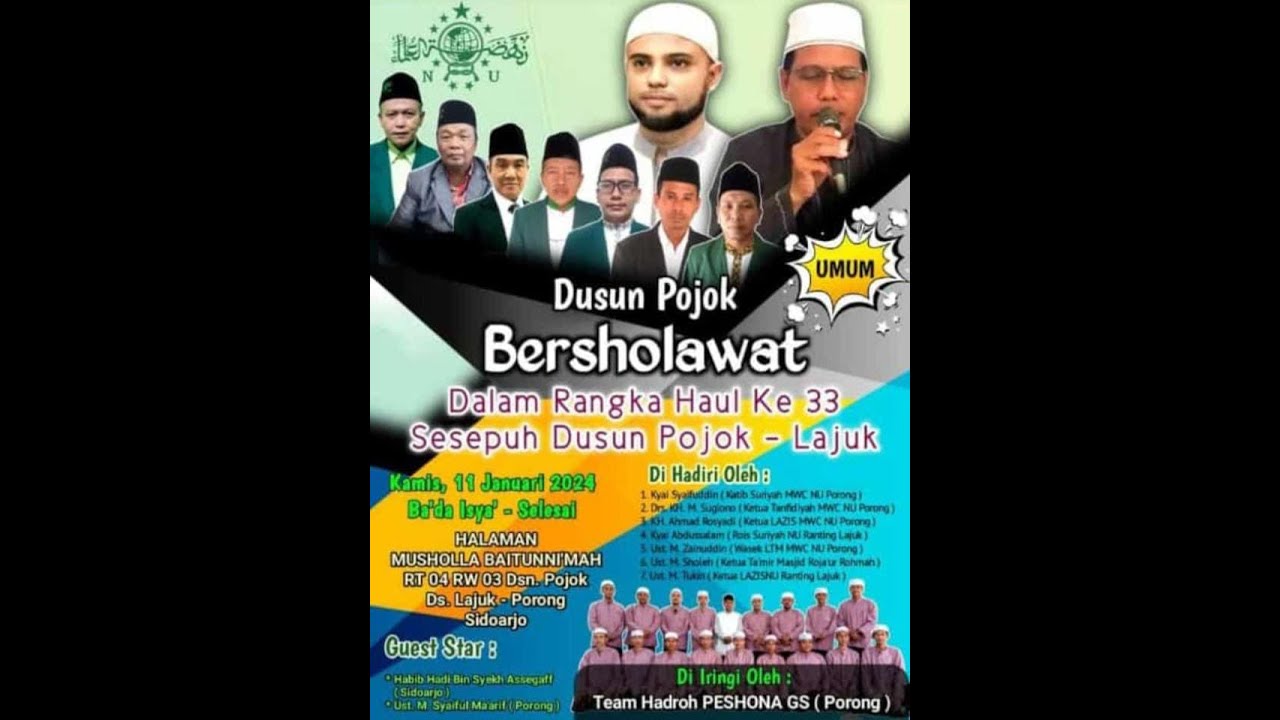 🔴 LIVE - HABIB HADI ASSEGAF || DUSUN POJOK LAJUK PORONG BERSHOLAWAT PADA HAUL SESEPUH KE-33