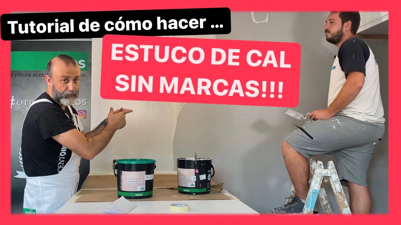 COMO HACER UN ESTUCO DE CAL SIN MARCAS!!💪💚