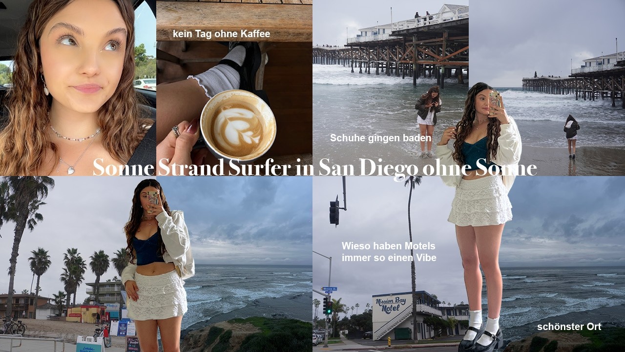 Vlogs mit Eva/ Sonne Strand Surfer in San Diego ohne Sonne🌞