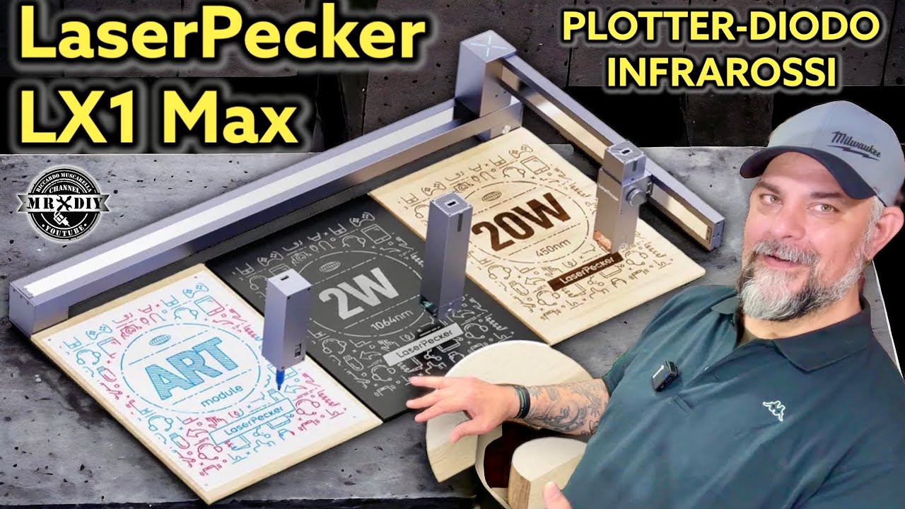 Incisione su tutti i materiali con infrarossi, diodo, plotter LaserPecker LX1 MAX incisore laser 20W