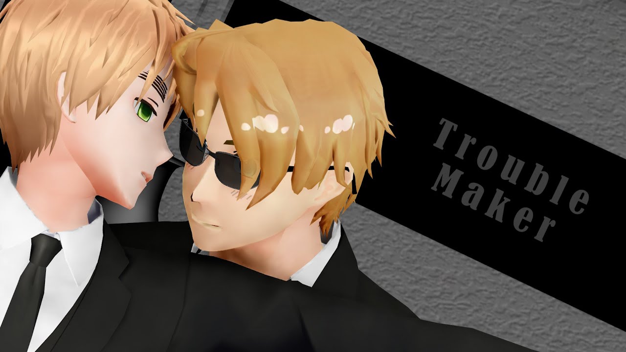[MMD] Hetalia Spy - Trouble Maker (UsUk) ||WARNING YAOI|| + Lyrics