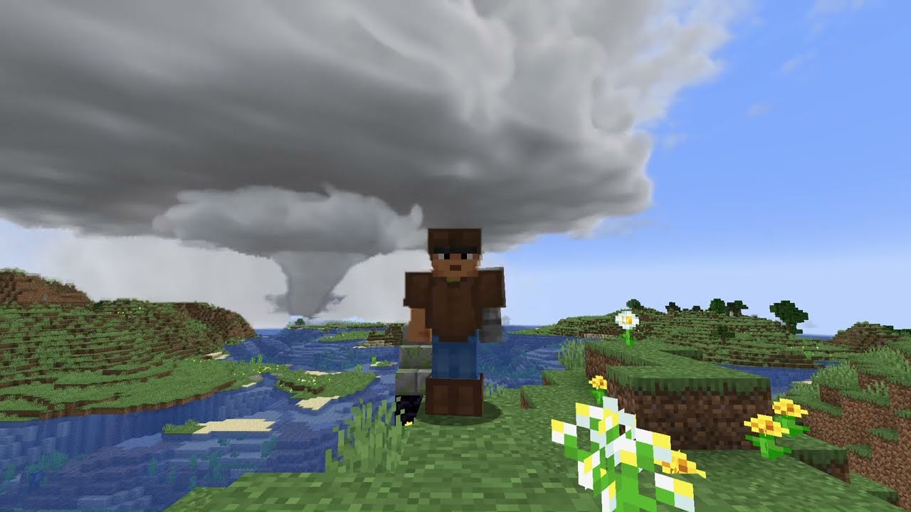 starting the house and a giant wedge | minecraft tornado survival | S3 EP2 |