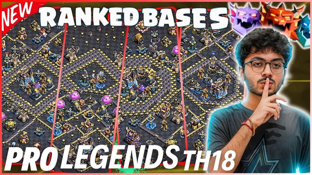 5500+ TROF&Eacute;US TH18 LEGEND LEAGUE BASE - Best Th18 PRO LEGEND PUSHING LAYOUT + REPLAY - Anti 3 Stars!