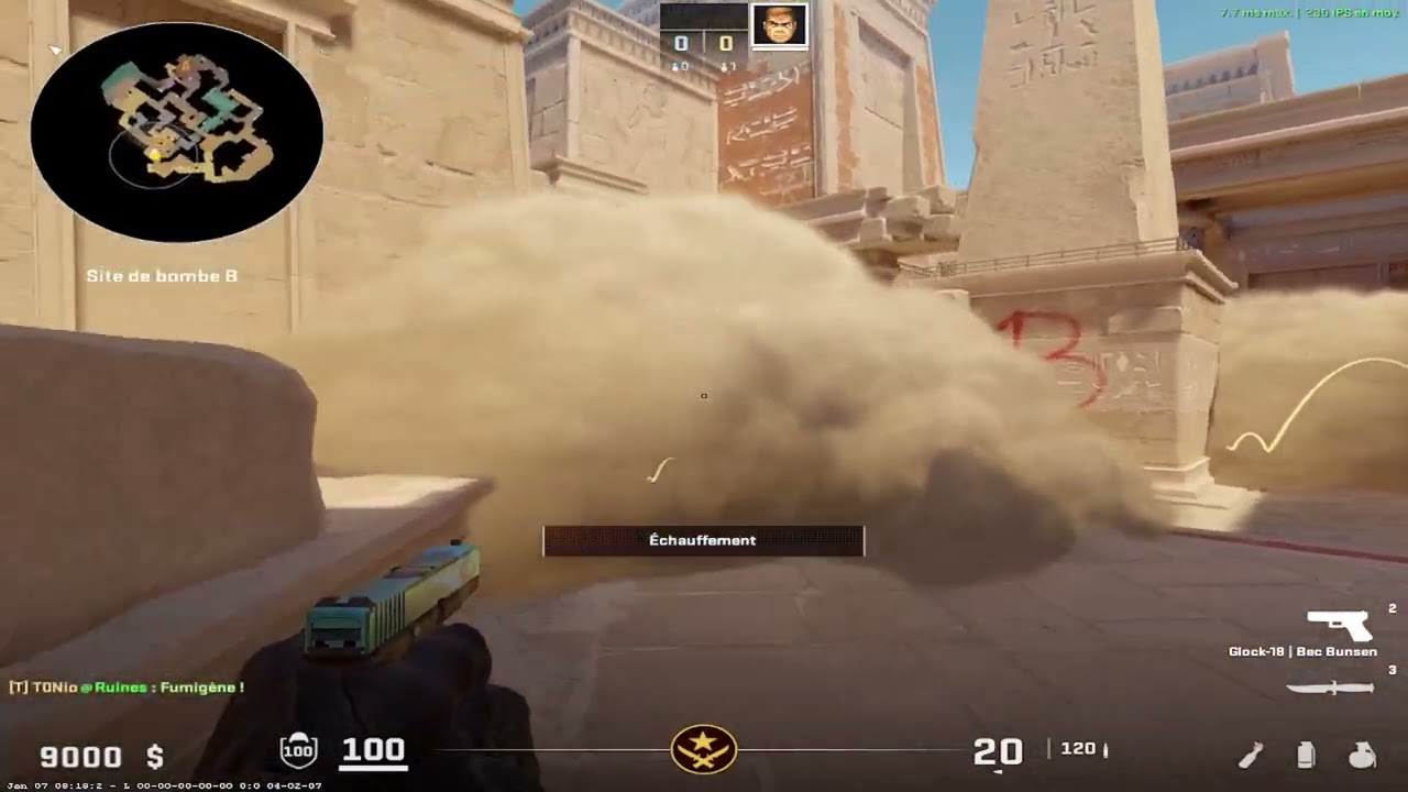 CS2 Anubis B take smoke/moly