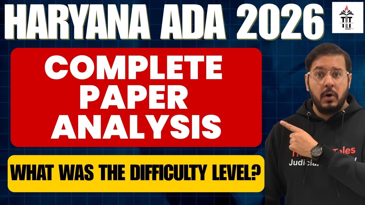 Haryana ADA 2026 Exam Analysis Live | Difficulty Level | By Shubham Sir 🎯