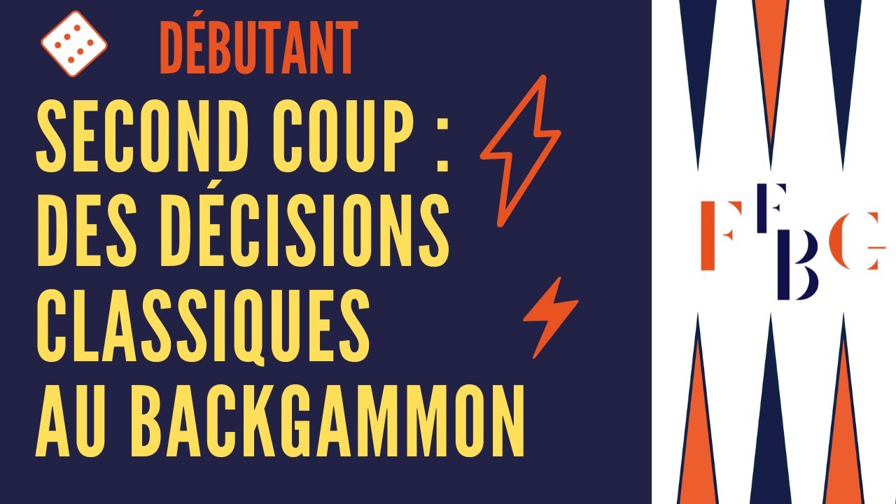Backgammon :second coup, des décisions classiques - niveau débutant