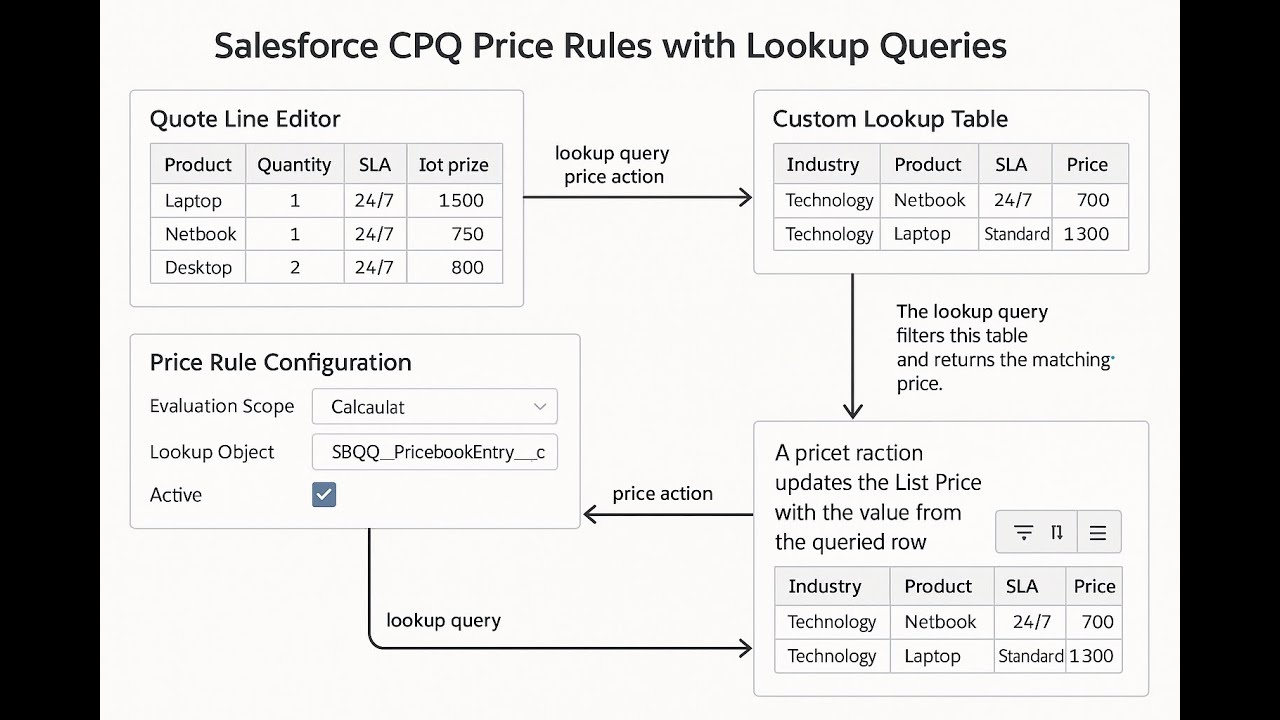 Price Rules lookup Query in salesforce CPQ ! how to USE lookup Query's !