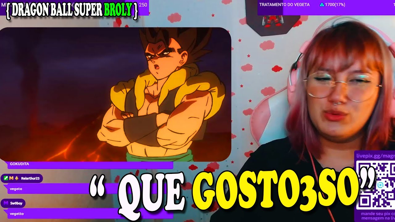 MAGNERA VENDO GOKU E VEGETA SE FUNDINDO