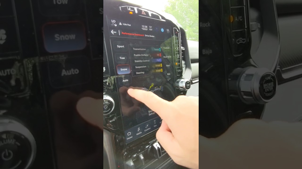 Pressing the Drive Modes of the RAM TRX