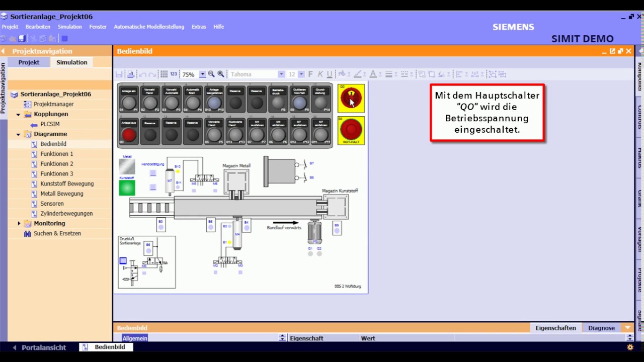 Anlagensimulation mit Siemens SIMIT V8.1 und STEP7 - Tutorial