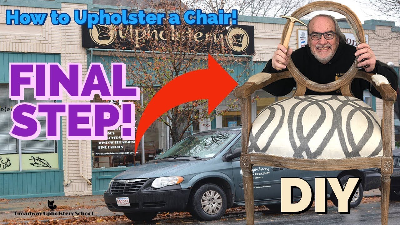 HOW TO! Upholstering a Dining Chair for PART 5 FINAL STEP!: Double Piping