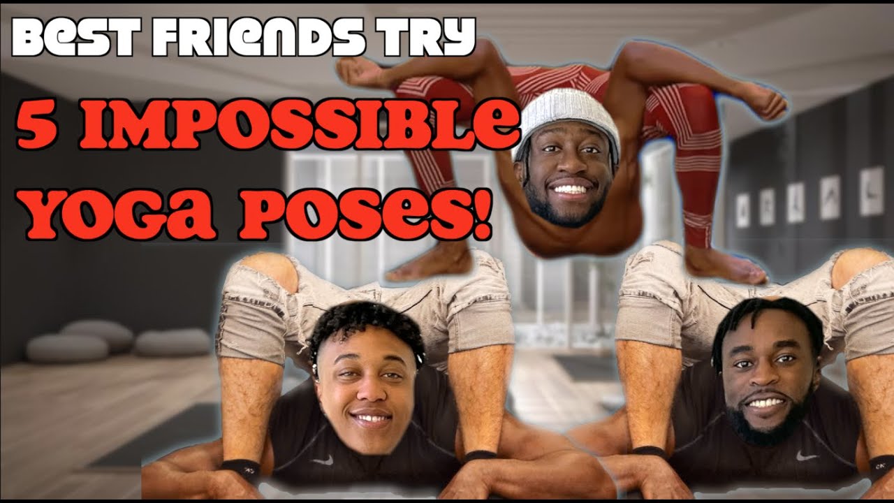WE TRIED 5 DIFFICULT YOGA POSES: BG does 3 man yoga poses