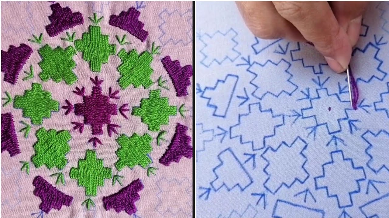 Hand embroidered flower for dress |balochi hand embroidery 
