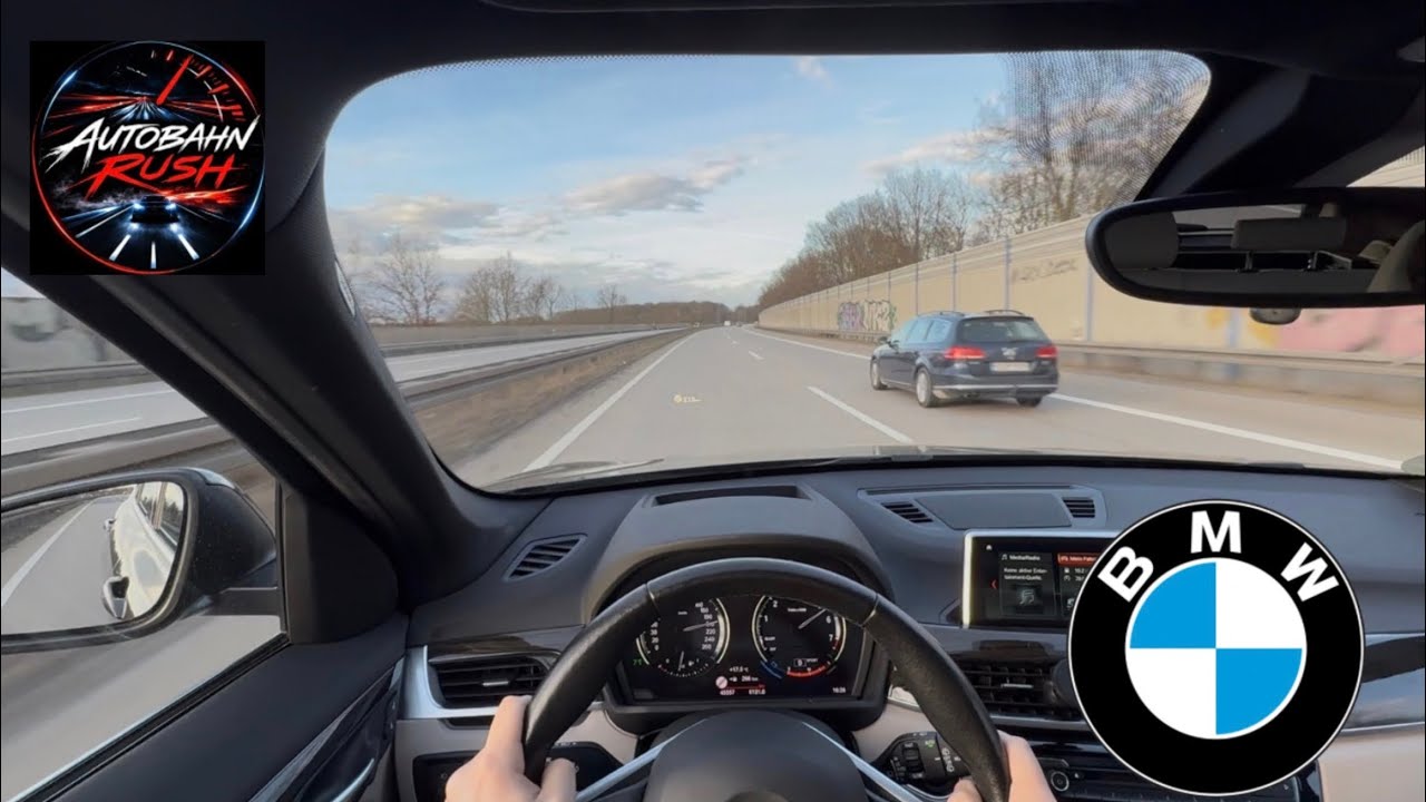 BMW X1 Drive 28i 231HP TOP SPEED 213 km/h | POVAutobahn Run | AutobahnRush