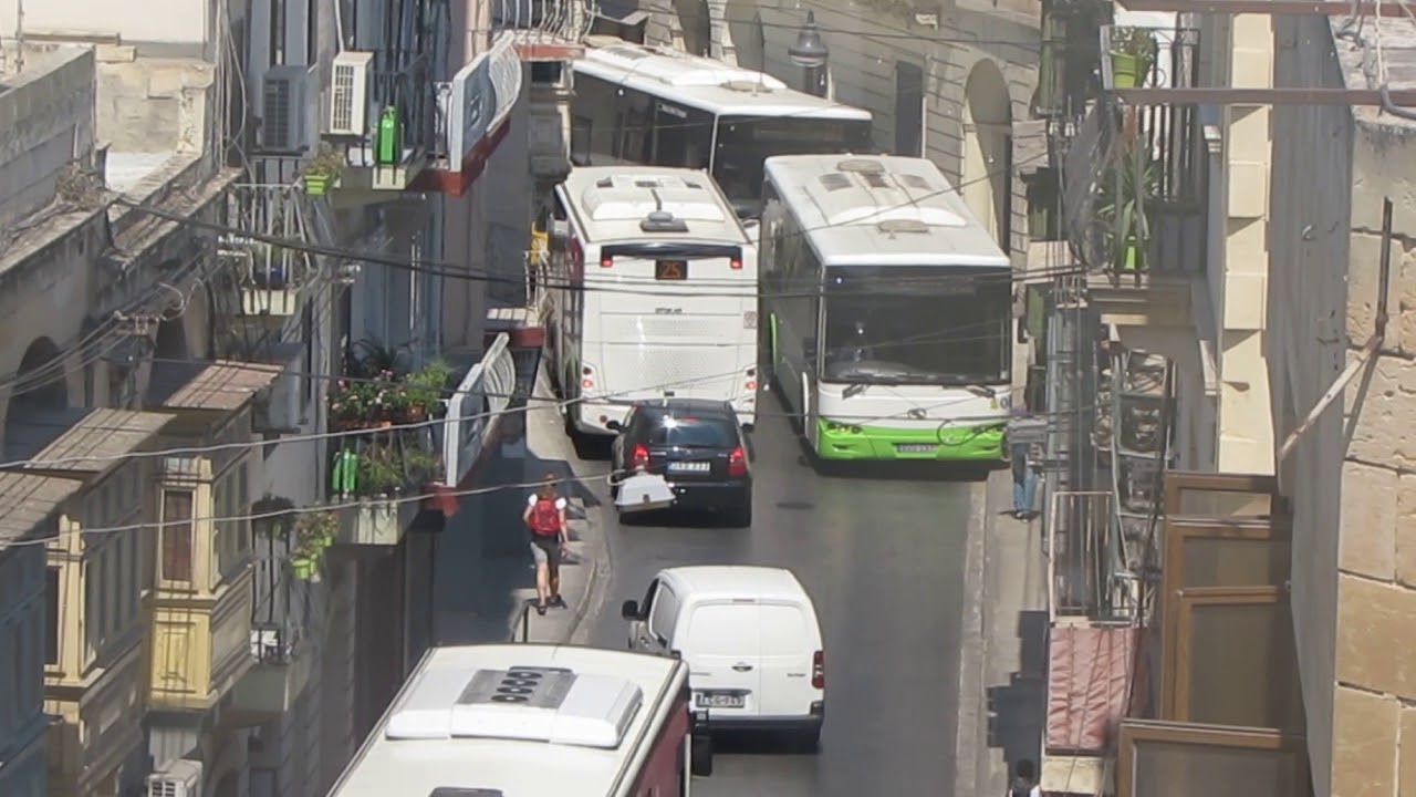 Malta Public Transport predicament at Mrabat Street Sliema, 27.8.2017
