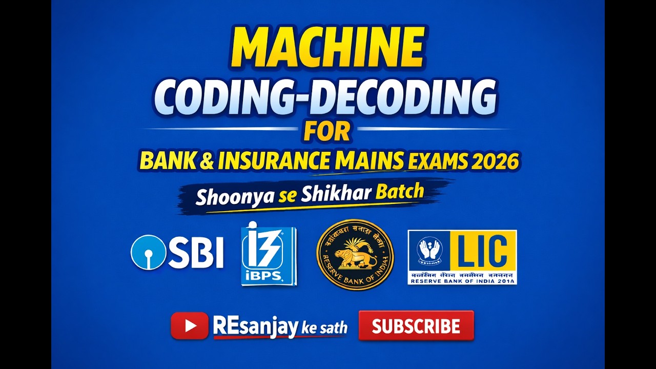 Machine Coding-Decoding for SBI PO Mains2026 | Bank & Insurance Exams preparation by SanjaySir|Ep-07