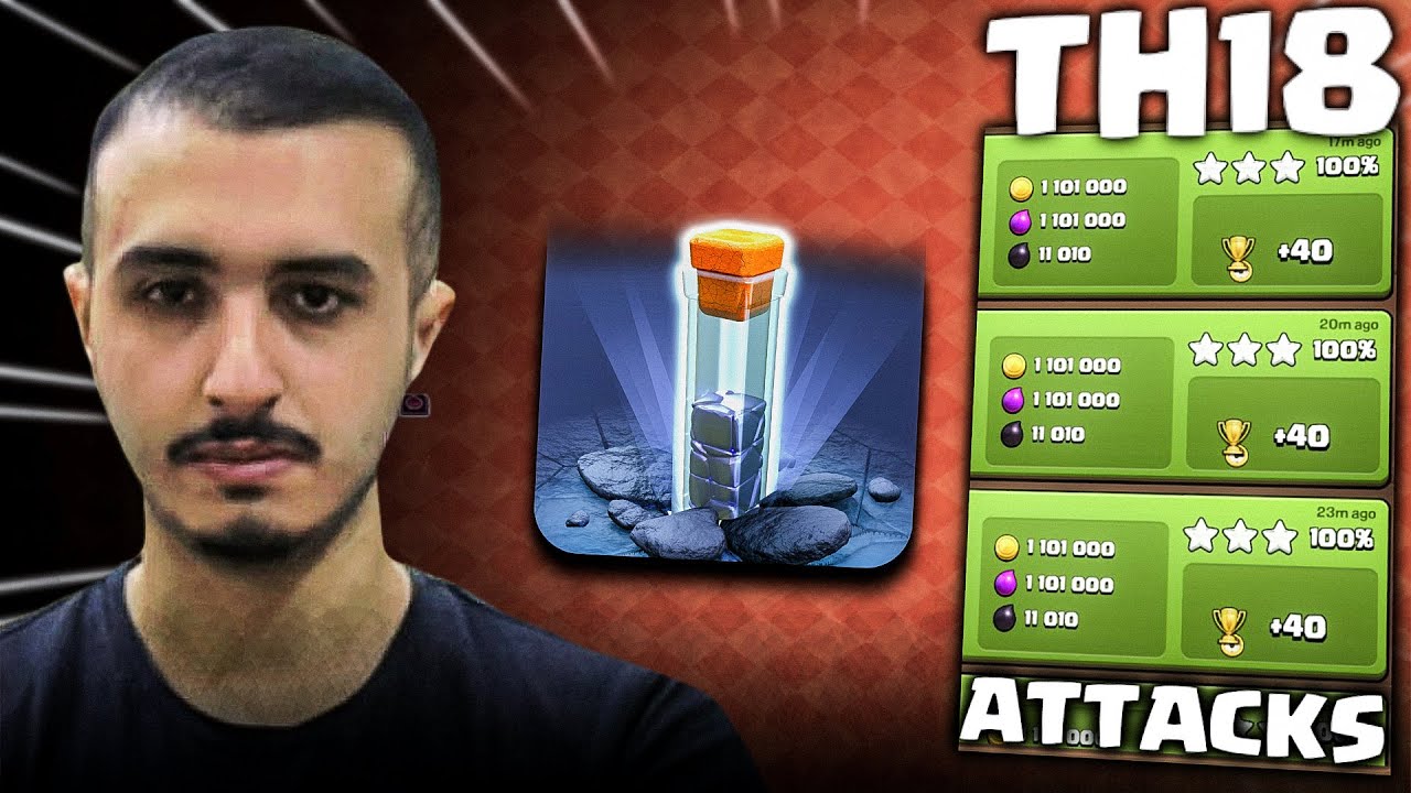 BEST USE FOR THE NEW SPELL WITH THE ROOT RIDERS CRUSHING EVERY TH 18 |اقوي جيش مع التعويذه الجديده 