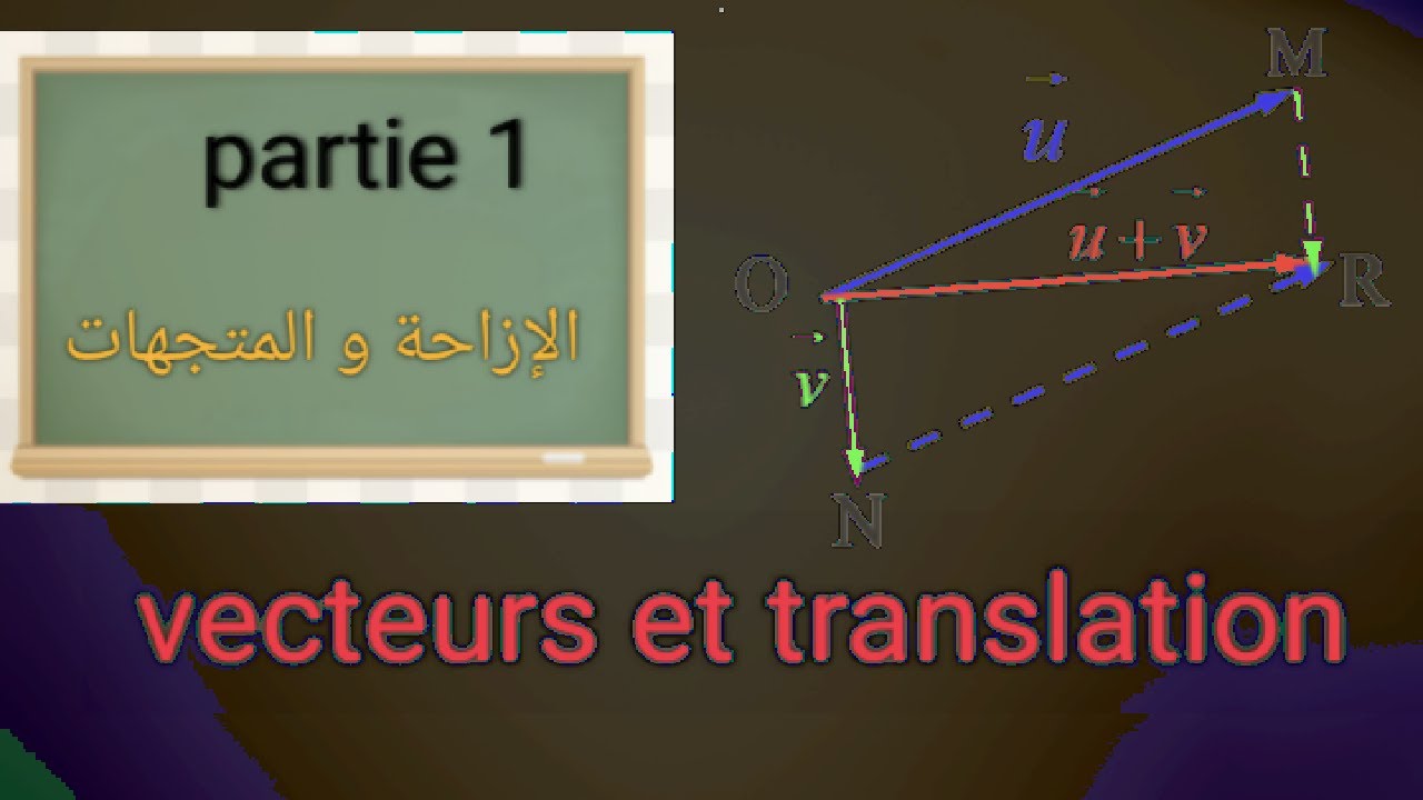 المتجهات و الإزاحة # Vecteurs et translation 3APIC#  (partie1)#