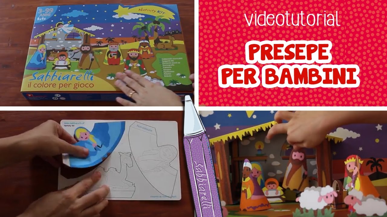 PRESEPE PER BAMBINI da colorare con la sabbia fai da te