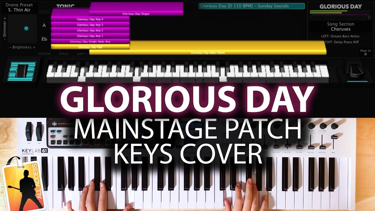 Glorious Day MainStage patch keyboard cover- Passion