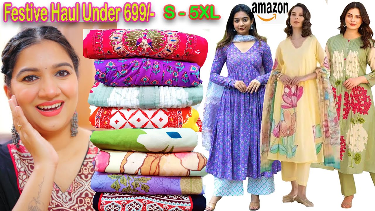 (S - 5Xl)Amazon Best Festive Wear Kurta Set Haul Under 799/Amazon Sale Haul#amazon #fashion
