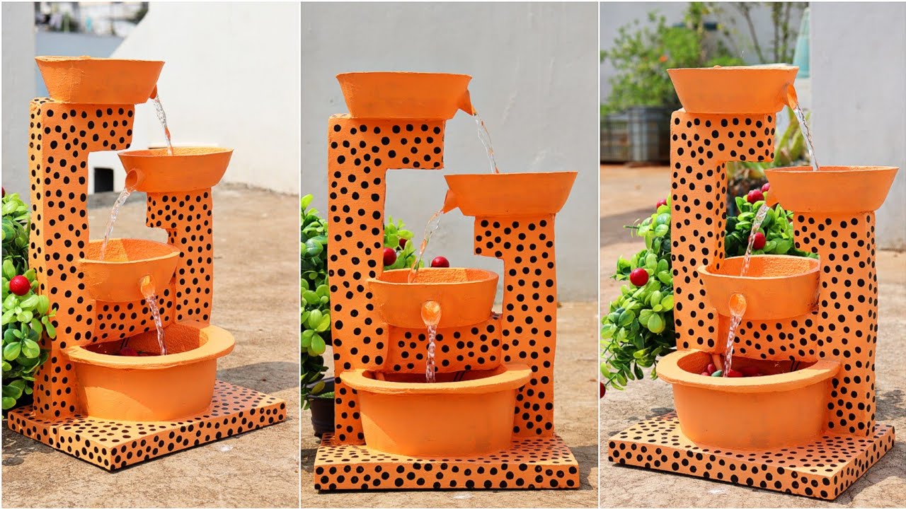 Cement Crafts - How to Make Awesome Cemented Indoor Waterfall Fountains | Best DIY Water Fountains