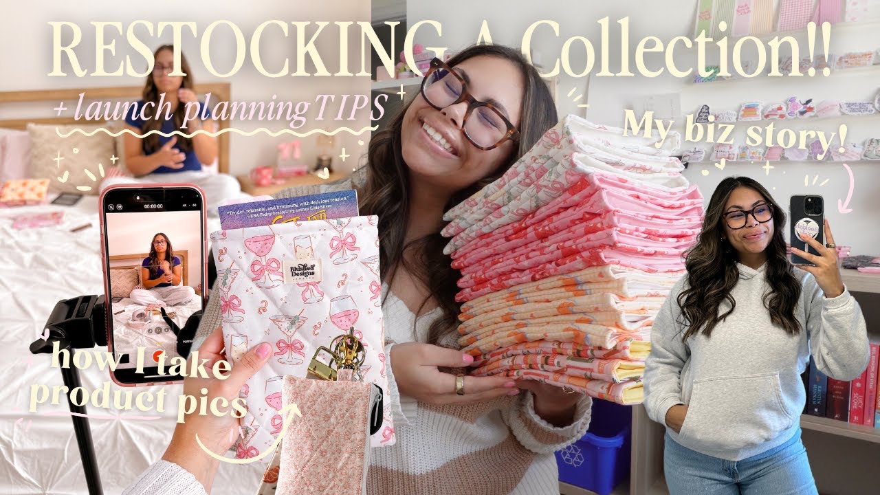 A few days as a small business owner: Planning a restock, photography tips & how I started my biz? 🌟