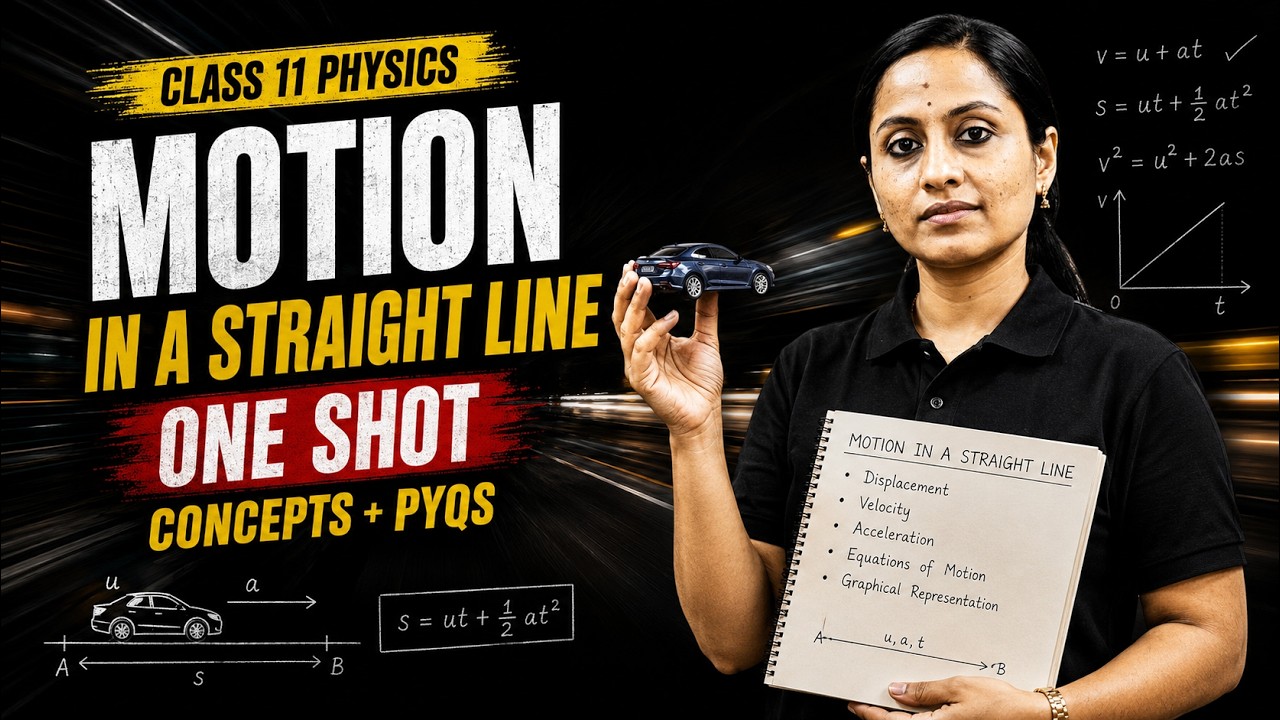 Motion in straight line Class 11 PHYSICS | NEET JEE EAPCET | Concepts + Easy to Advanced Problems