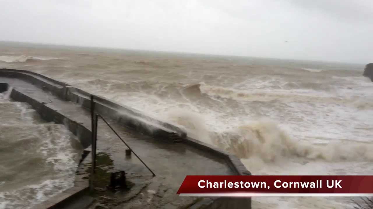 Storms of February 2014 - Charlestown in Cornwall UK