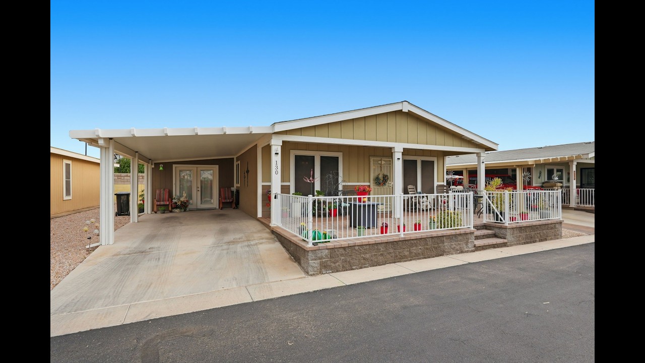 Walk through this RARE Model now! Perimeter Lot • Big Kitchen • Flex Space • 55+ Resort in Mesa AZ