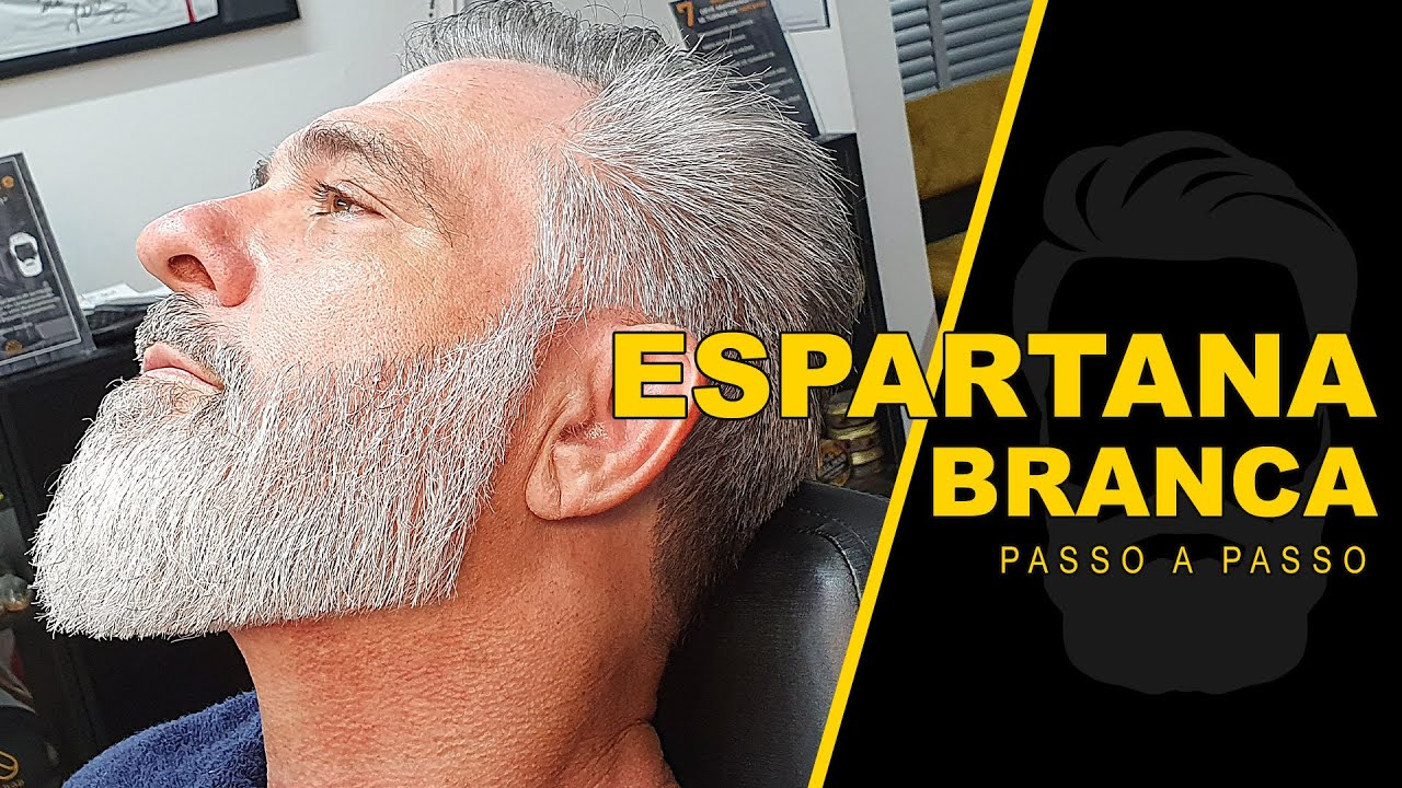 Como Fazer uma Barba ESPARTANA Branca (Passo a Passo)