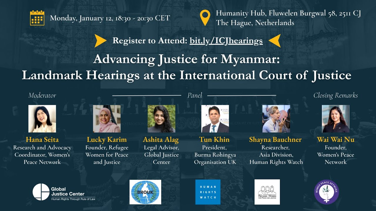 Advancing Justice for Myanmar: Landmark Hearings at the International Court of Justice