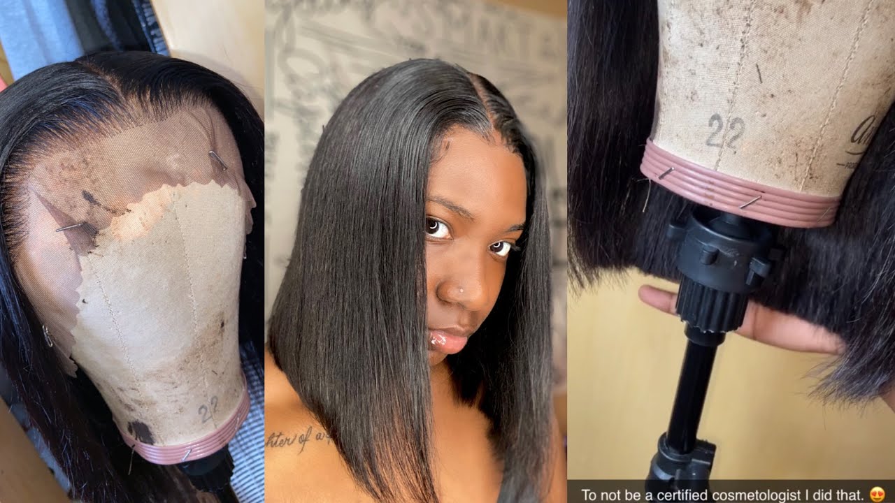 How to: Blunt Cut Your Wig Into A Bob (Easy) | Affordable $50 Amazon Prime Wig