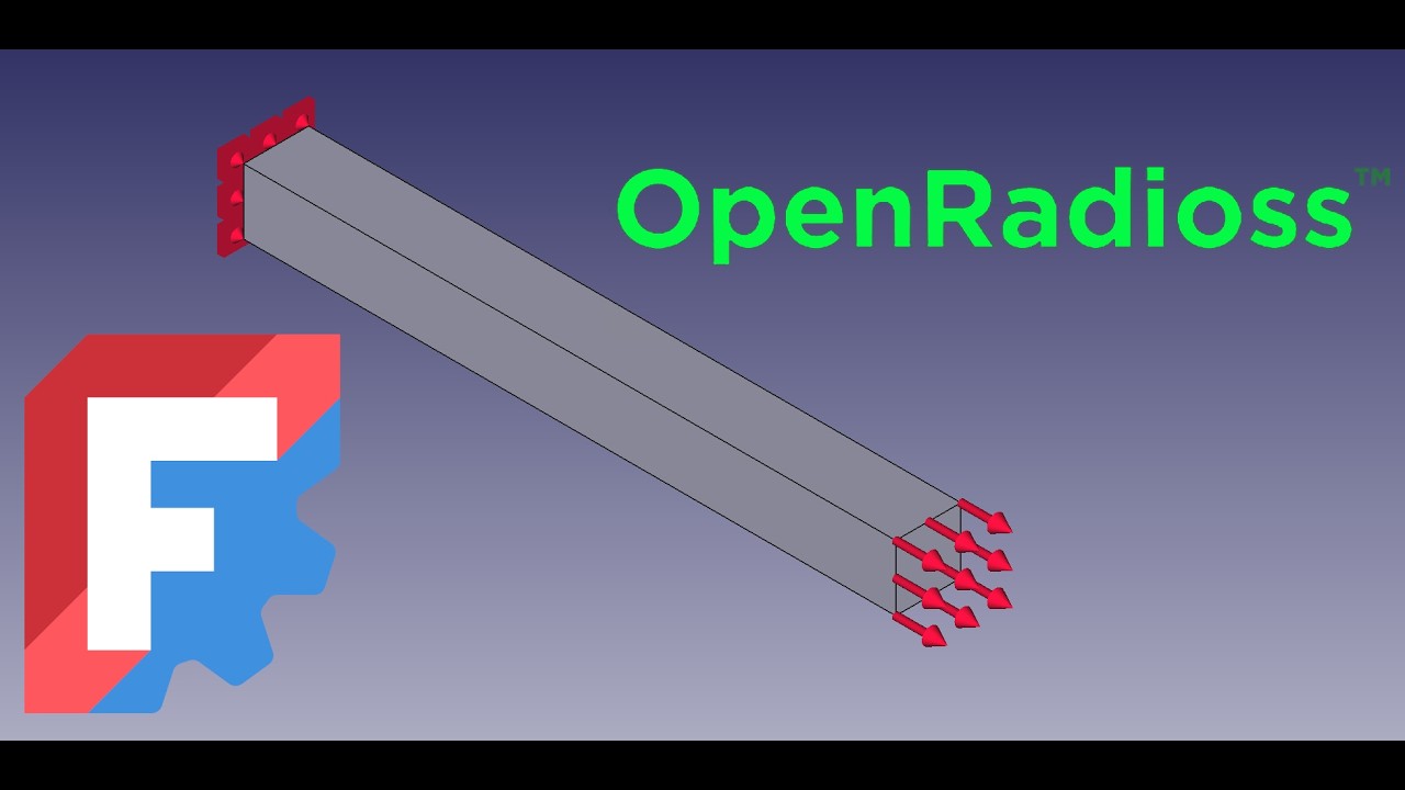 OpenRadioss FEM: Preprocessing with FreeCAD on Linux