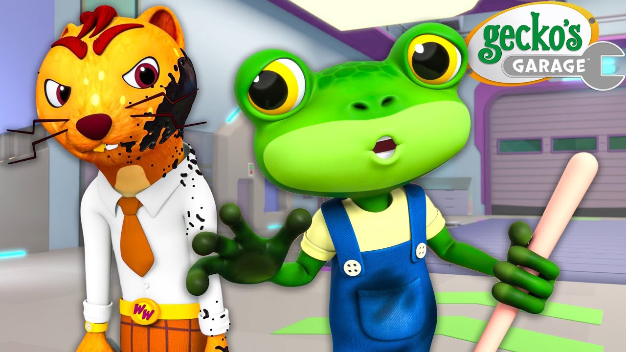Weasel's Messy Work | Max the Monster Truck | Truck and Bus Cartoon | Gecko's Garage