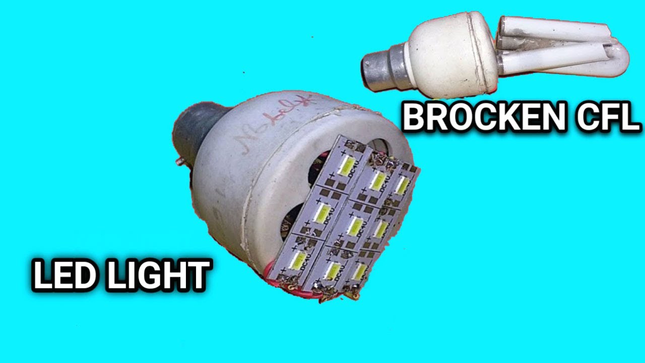 Convert old broken CFL into super LED light/by technical maker