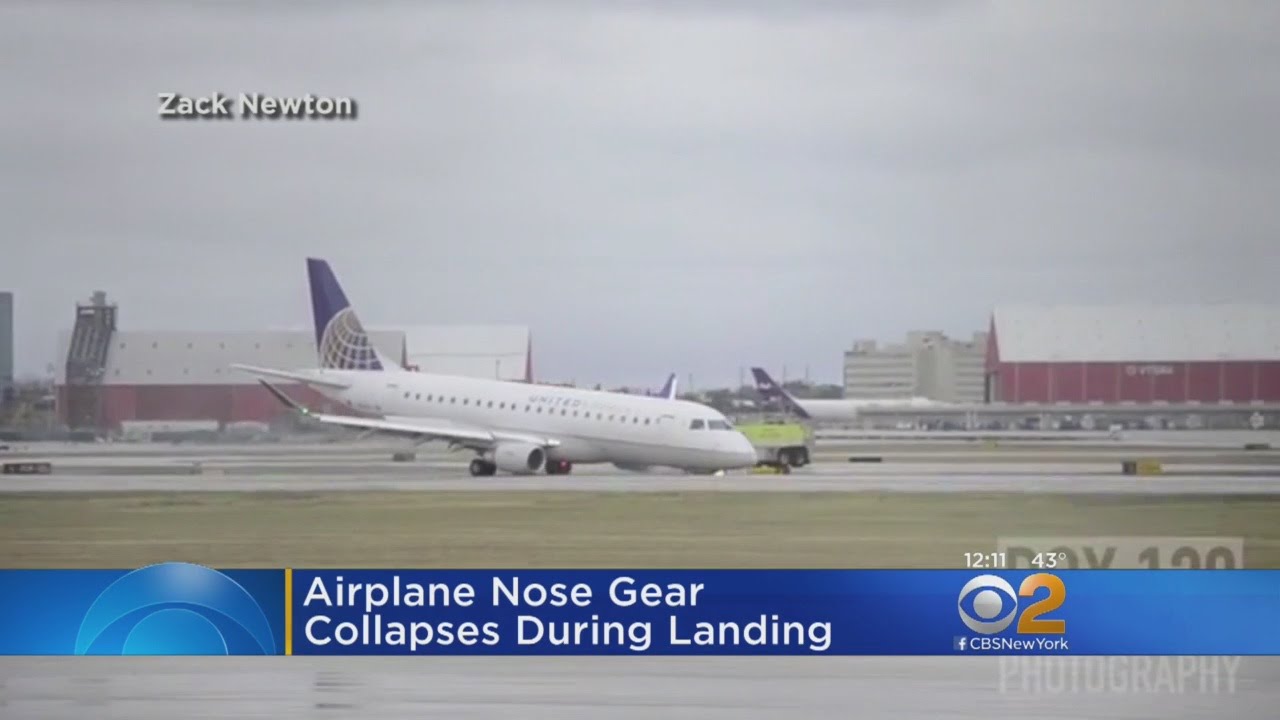 Plane Lands Without Nose Gear